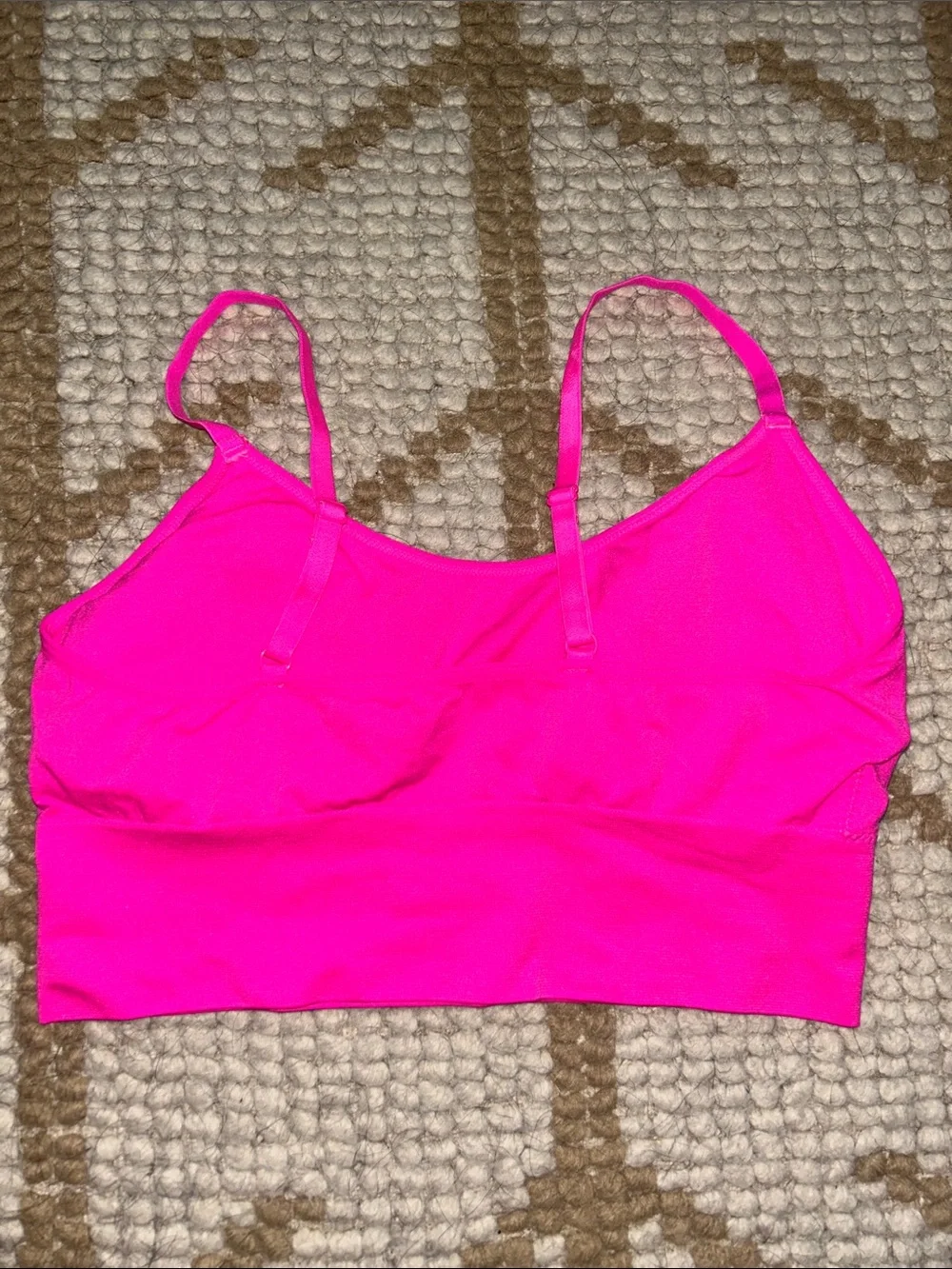Juicy Couture Neon Pink Sports Bralette, Size Large - Picture 2 of 3